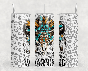 Should've Come With A Warning|Skinny Tumbler|Optional Bluetooth Speaker| Speaker Color Varies (Color: 239118473)