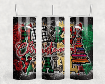 Merry Christmas|Skinny Tumbler|Optional Bluetooth Speaker| Speaker Color Varies (Color: 244116720)