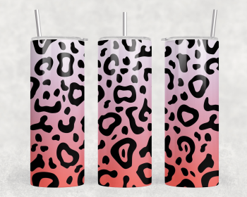 Leopard Print|Skinny Tumbler|Optional Bluetooth Speaker| Speaker Color Varies (Color: 244416279)