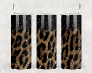 Leopard Print|Skinny Tumbler|Optional Bluetooth Speaker| Speaker Color Varies (Color: 245321826)