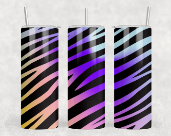 Zebra Stripes|Skinny Tumbler|Optional Bluetooth Speaker| Speaker Color Varies (Color: 245722858)