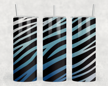 Zebra Stripes|Skinny Tumbler|Optional Bluetooth Speaker| Speaker Color Varies (Color: 245920489)
