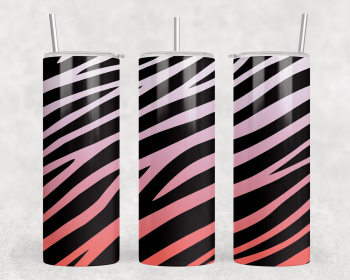 Zebra Stripes|Skinny Tumbler|Optional Bluetooth Speaker| Speaker Color Varies (Color: 246322855)
