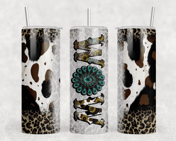 Western mom|Skinny Tumbler|Optional Bluetooth Speaker| Speaker Color Varies (Color: 247020266)