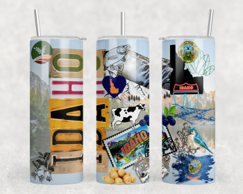 Idaho|Skinny Tumbler|Optional Bluetooth Speaker| Speaker Color Varies (Color: 248421678)