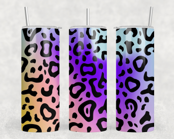 Leopard Print|Skinny Tumbler|Optional Bluetooth Speaker| Speaker Color Varies (Color: 249821825)