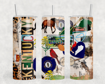 Kentucky - 20 oz Steel Skinny Tumbler - Optional Blue Tooth Speaker - Speaker Color will Vary (Color: 254715903)