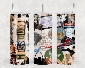 Missouri - 20 oz Steel Skinny Tumbler - Optional Blue Tooth Speaker - Speaker Color will Vary (Color: 255721963)