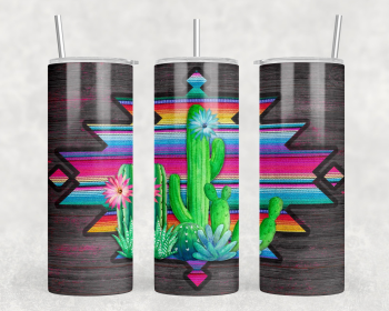 Aztec Cactus|Skinny Tumbler|Optional Bluetooth Speaker| Speaker Color Varies (Color: 261111389)