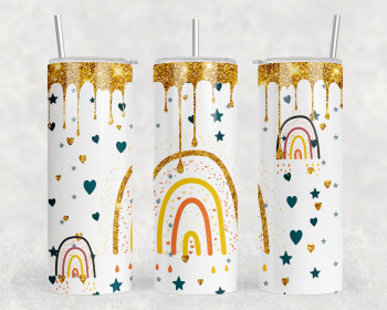 Rainbow|Skinny Tumbler|Optional Bluetooth Speaker| Speaker Color Varies (Color: 261622257)