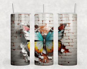 Butterfly|Skinny Tumbler|Optional Bluetooth Speaker| Speaker Color Varies (Color: 262012156)
