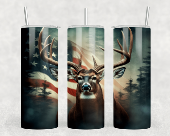Deer|Skinny Tumbler|Optional Bluetooth Speaker| Speaker Color Varies (Color: 263413450)