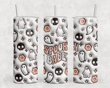 Spooky Babe|Skinny Tumbler|Optional Bluetooth Speaker| Speaker Color Varies (Color: 264618737)