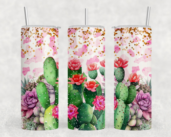 Cactus|Skinny Tumbler|Optional Bluetooth Speaker| Speaker Color Varies (Color: 266220823)