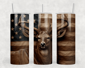 Deer|Skinny Tumbler|Optional Bluetooth Speaker| Speaker Color Varies (Color: 267013449)