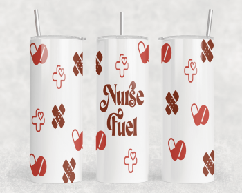 Nurse Fuel|Skinny Tumbler|Optional Bluetooth Speaker| Speaker Color Varies (Color: 268017176)