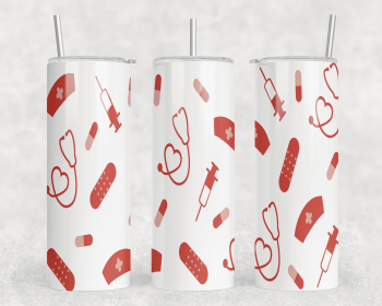 Nurse|Skinny Tumbler|Optional Bluetooth Speaker| Speaker Color Varies (Color: 268222069)