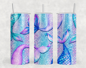 Mermaid Tails|Skinny Tumbler|Optional Bluetooth Speaker| Speaker Color Varies (Color: 268421938)