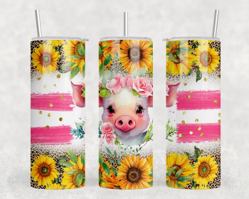 Pig|Skinny Tumbler|Optional Bluetooth Speaker| Speaker Color Varies (Color: 269322153)