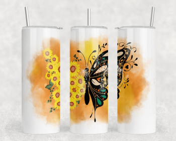 Butterfly|Skinny Tumbler|Optional Bluetooth Speaker| Speaker Color Varies (Color: 271512155)