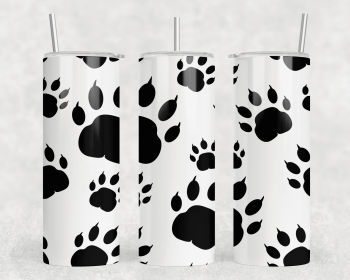 Paw Prints |Skinny Tumbler|Optional Bluetooth Speaker| Speaker Color Varies (Color: 272822124)