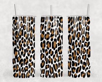 Leopard Print|Skinny Tumbler|Optional Bluetooth Speaker| Speaker Color Varies (Color: 273121823)