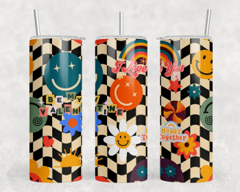 Retro Smile|Skinny Tumbler|Optional Bluetooth Speaker| Speaker Color Varies (Color: 273222284)