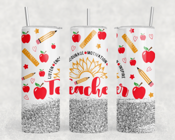 Teacher|Skinny Tumbler|Optional Bluetooth Speaker| Speaker Color Varies (Color: 278322589)