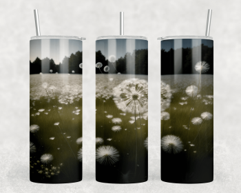 Dandelions|Skinny Tumbler|Optional Bluetooth Speaker| Speaker Color Varies (Color: 280321069)