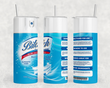 Bitch Be Gone|Skinny Tumbler|Optional Bluetooth Speaker| Speaker Color Varies (Color: 281720678)