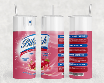 Bitch Be Gone|Skinny Tumbler|Optional Bluetooth Speaker| Speaker Color Varies (Color: 281911825)