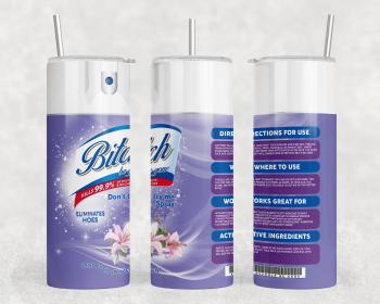 Bitch Be Gone|Skinny Tumbler|Optional Bluetooth Speaker| Speaker Color Varies (Color: 282011824)