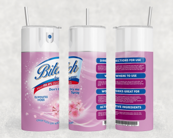 Bitch Be Gone|Skinny Tumbler|Optional Bluetooth Speaker| Speaker Color Varies (Color: 282520674)