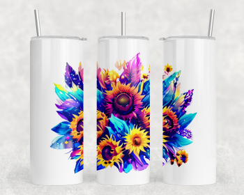 Sunflowers|Skinny Tumbler|Optional Bluetooth Speaker| Speaker Color Varies (Color: 283119181)