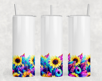 Sunflowers|Skinny Tumbler|Optional Bluetooth Speaker| Speaker Color Varies (Color: 283219180)