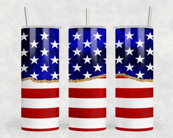 American Flag|Skinny Tumbler|Optional Bluetooth Speaker| Speaker Color Varies (Color: 284511312)