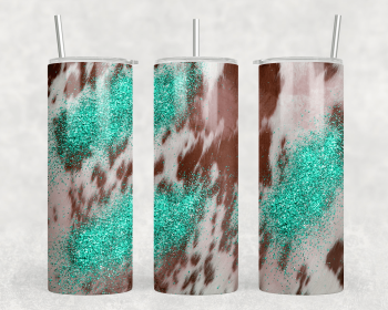 faux cowhide faux glitter|Skinny Tumbler|Optional Bluetooth Speaker| Speaker Color Varies (Color: 285113996)