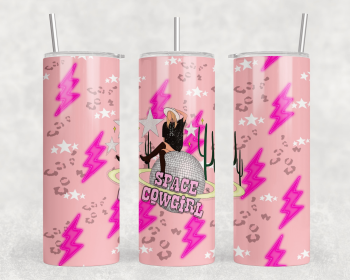 Space Cowgirl|Skinny Tumbler|Optional Bluetooth Speaker| Speaker Color Varies (Color: 287022424)