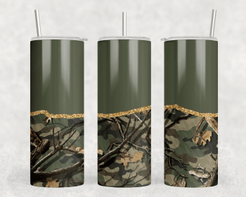 Camo|Skinny Tumbler|Optional Bluetooth Speaker| Speaker Color Varies (Color: 288320853)