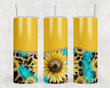 Sunflower|Skinny Tumbler|Optional Bluetooth Speaker| Speaker Color Varies (Color: 288419113)