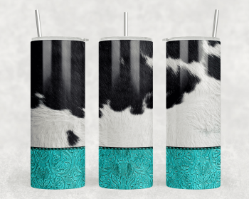 faux cowhide faux leather|Skinny Tumbler|Optional Bluetooth Speaker| Speaker Color Varies (Color: 288721238)