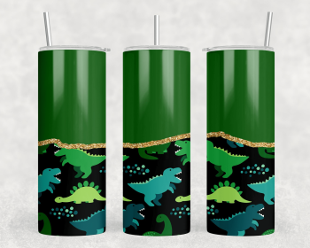 Dinosaur|Skinny Tumbler|Optional Bluetooth Speaker| Speaker Color Varies (Color: 288913508)