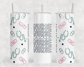 Nurse|Skinny Tumbler|Optional Bluetooth Speaker| Speaker Color Varies (Color: 291422067)