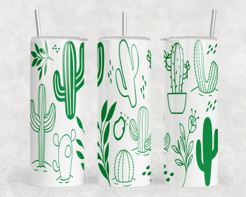 Cactus|Skinny Tumbler|Optional Bluetooth Speaker| Speaker Color Varies (Color: 293412436)