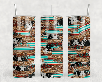 Western|Skinny Tumbler|Optional Bluetooth Speaker| Speaker Color Varies (Color: 293522818)