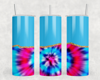 Tie Dye|Skinny Tumbler|Optional Bluetooth Speaker| Speaker Color Varies (Color: 294119627)
