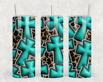 Crosses|Skinny Tumbler|Optional Bluetooth Speaker| Speaker Color Varies (Color: 295421018)