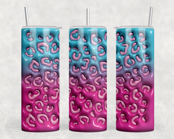 Leopard Print|Skinny Tumbler|Optional Bluetooth Speaker| Speaker Color Varies (Color: 296016268)