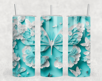 Butterfly|Skinny Tumbler|Optional Bluetooth Speaker| Speaker Color Varies (Color: 297312153)