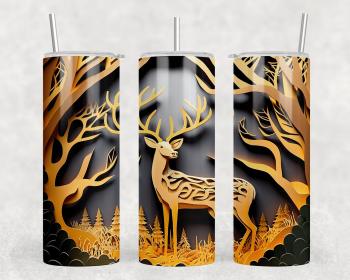 Deer|Skinny Tumbler|Optional Bluetooth Speaker| Speaker Color Varies (Color: 298113448)